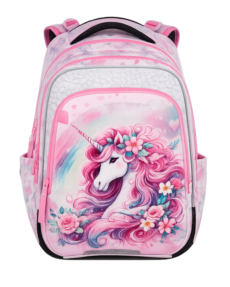 Ružový školský batoh Bagmaster Beta 26B s jednorožcom – nežný začiatok školských dní
