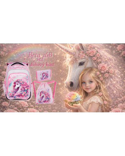 školský set Bagmaster Beta 26B jednorožec hlavný obrázok