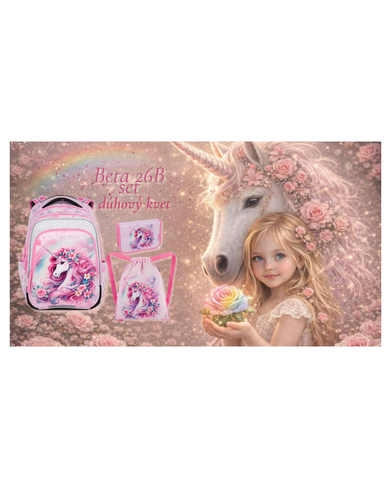 školský set Bagmaster Beta 26B jednorožec hlavný obrázok