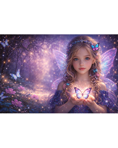 školský batoh Bagmaster Beta 26A motýliková princezná hlavný pohľad