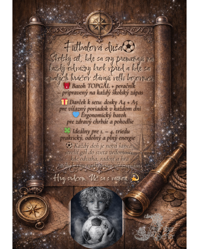 Chlapčenský školský set TOPGAL ENDY22016 futbalový dizajn pre malého športovca