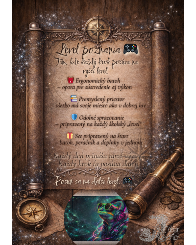 Chlapčenský školský set TOPGAL CODA25019 Level poznania – ergonomický batoh s herným motívom a moderným dizajnom