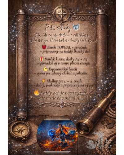 TOPGAL COCO24016 školský batoh s vlkom pre chlapca – školský set 1. stupeň ZŠ