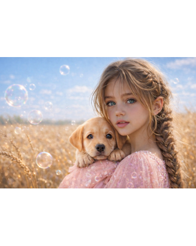 dievčenský školský batoh Bagmaster Beta 26A s roztomilým psíkom spredu