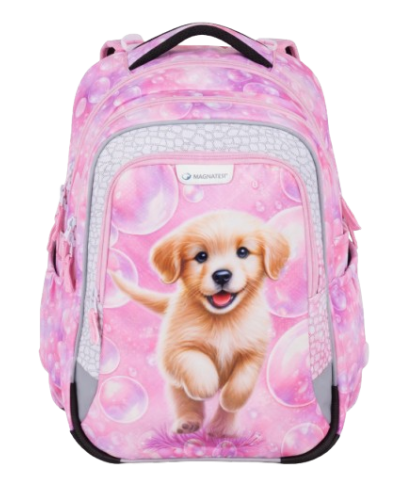 Školský set pre prváčky Bagmaster LUMI 26A so psíkom – batoh a peračník🐶