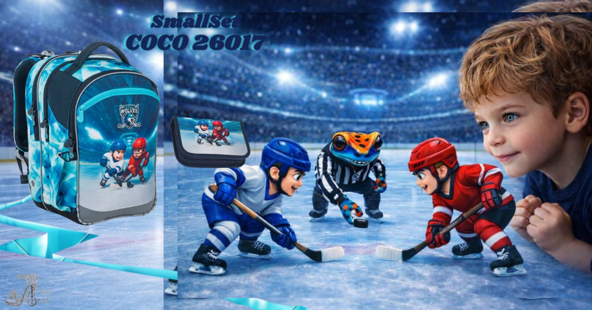 Školský set COCO 26017 hokejový motív pre chlapca