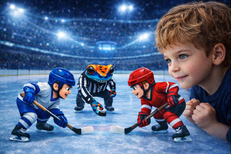 Školský set hokejový motív detail