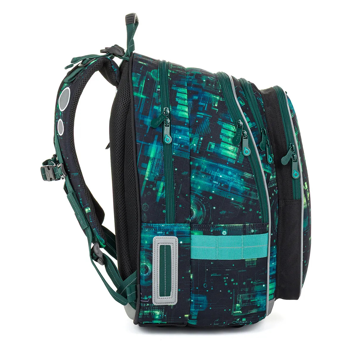 Školský batoh LYNN 26019 Kyber poznanie detail digitálny dizajn