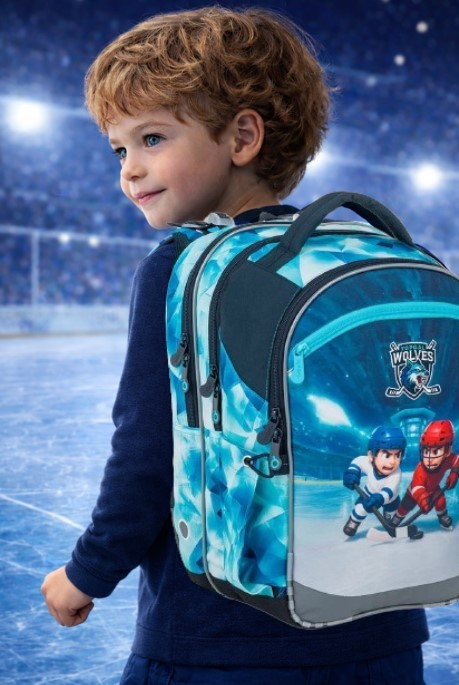 Chlapčenský školský batoh Topgal – hokejový motív Kompas snov