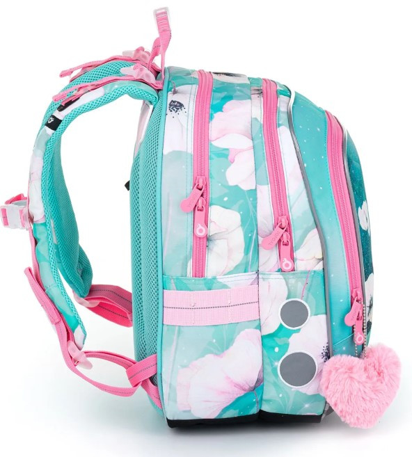 Školský batoh ENDY s koníkom spredu – pastelová jemnosť a prívesok