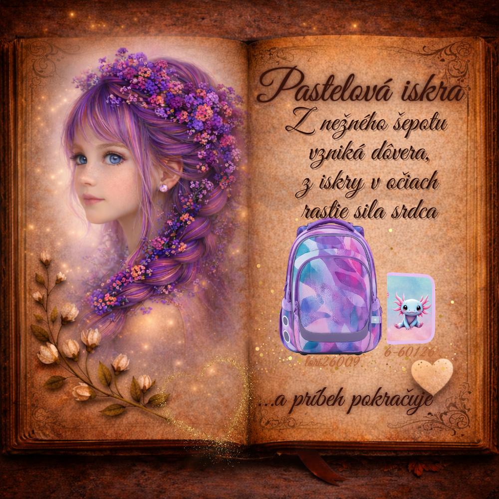 Perleťová iskra – dievčenský školský set Topgal