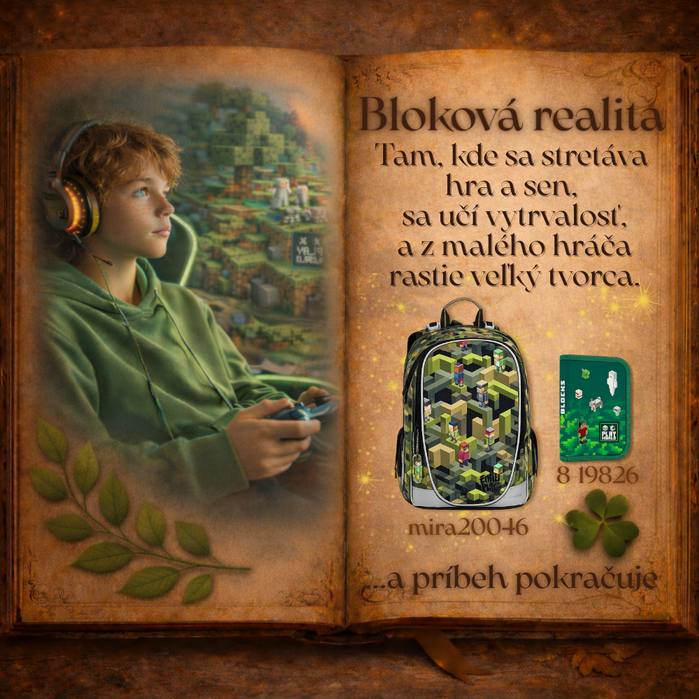 Chlapčenský školský set v motíve bloková realita