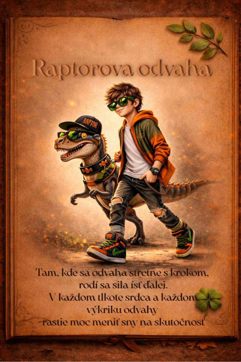 Raptorova odvaha – príbehový vizuál k chlapčenskému školskému setu TOPGAL COCO25016