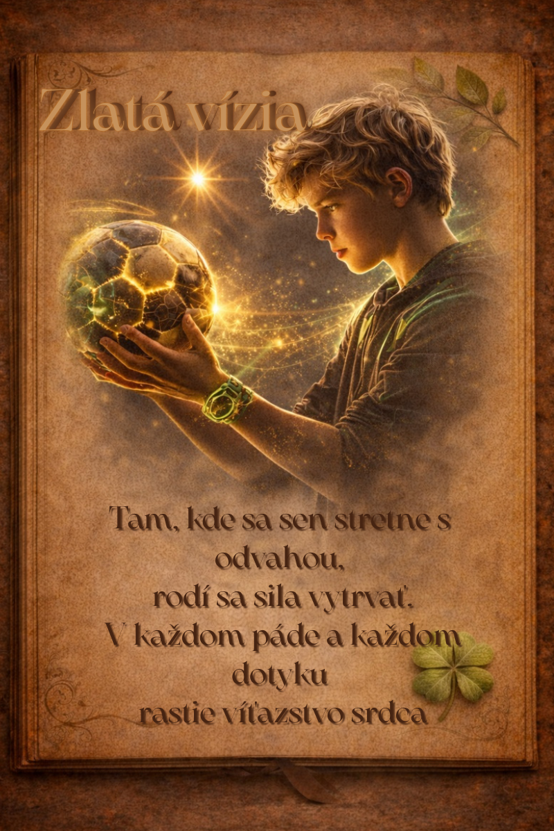 Zlatá vízia – príbehový vizuál k chlapčenskému školskému setu TOPGAL ENDY24015