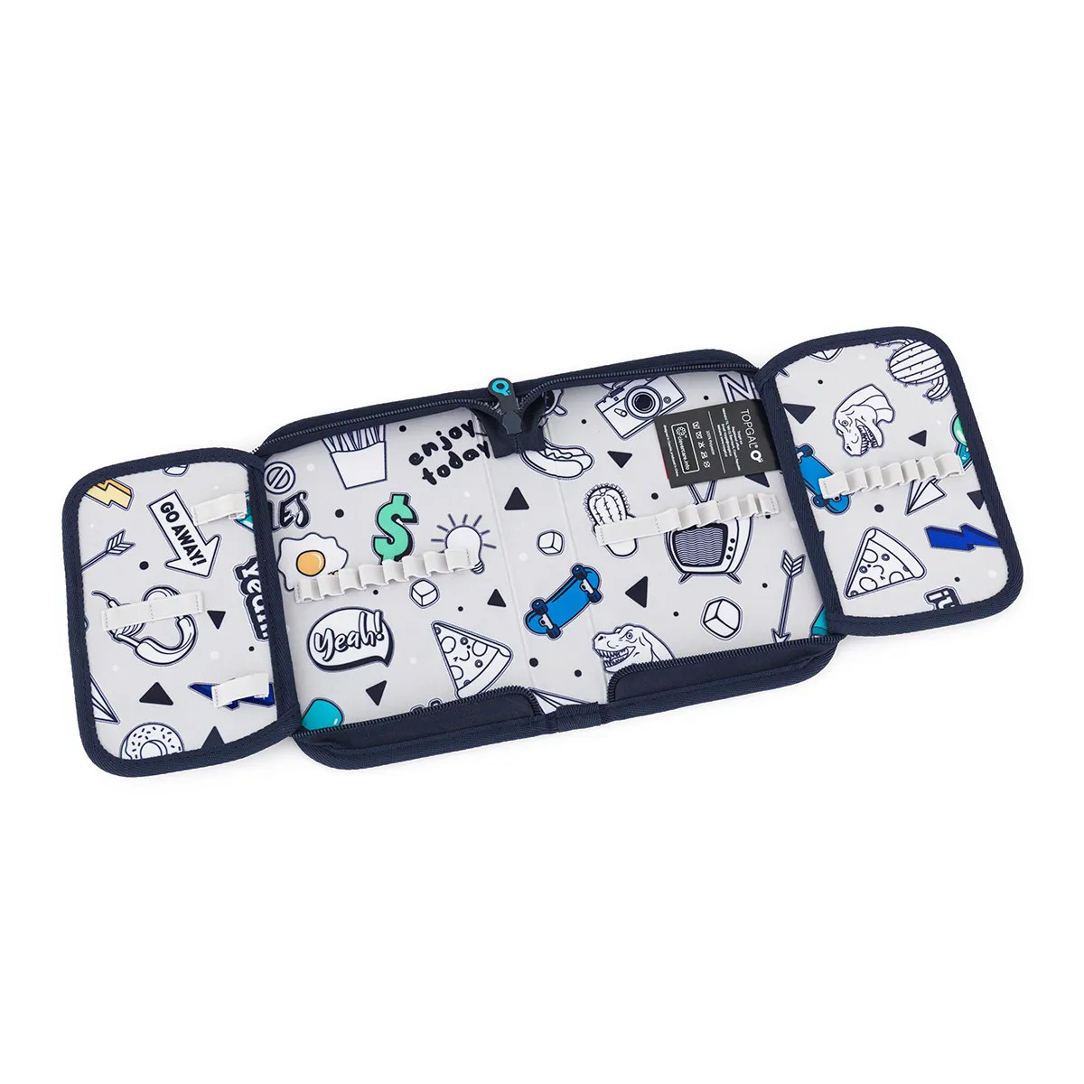 Detail školského peračníka s výbavou