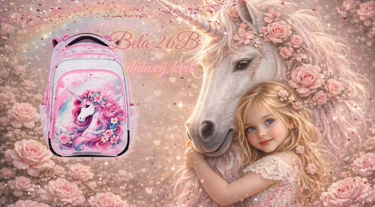 Školský batoh Bagmaster Beta 26B jednorožec