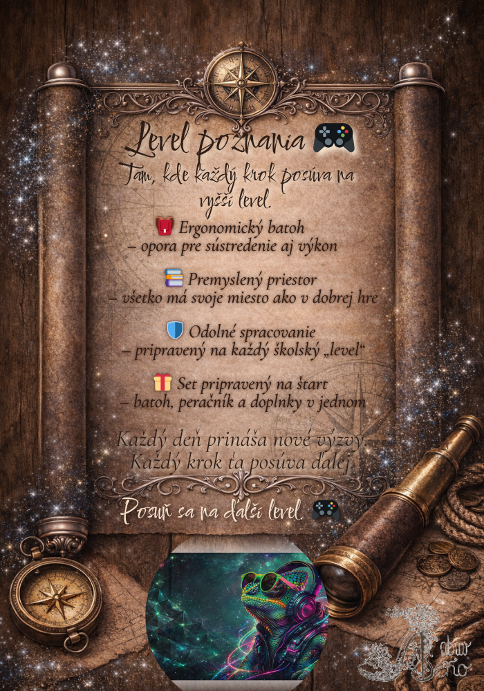 Level poznania – gamer vizuál s chlapcom a školským setom TOPGAL CODA25019
