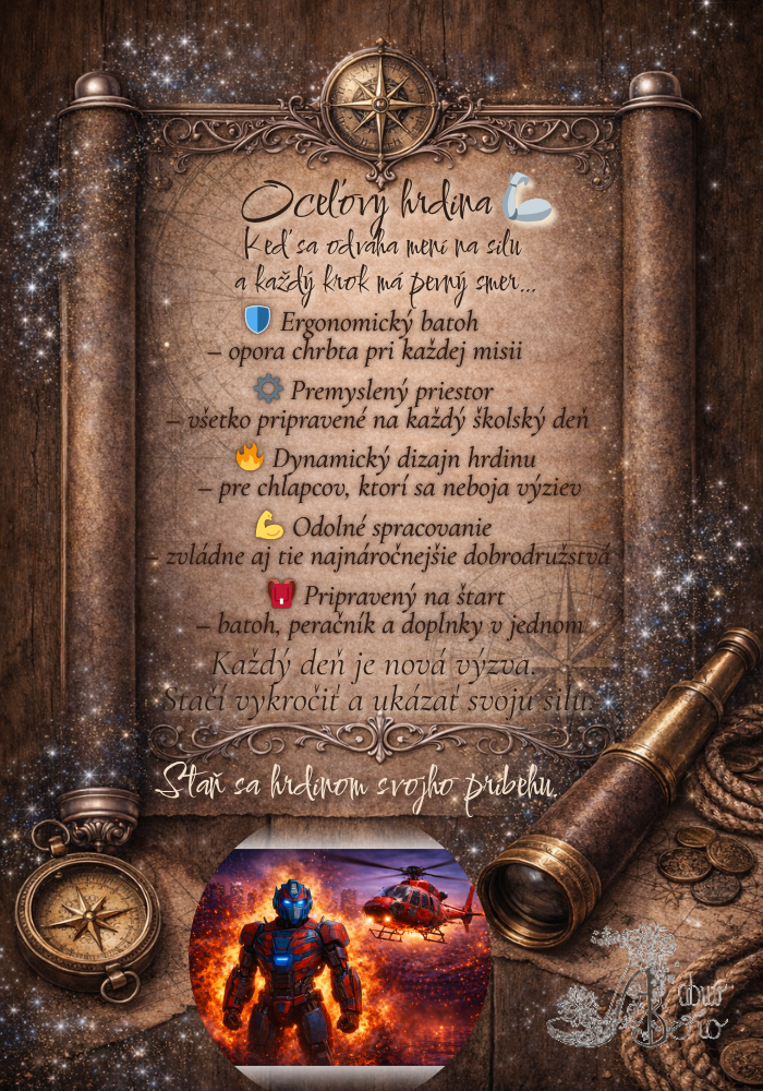 Oceľový hrdina – chlapčenský školský set TOPGAL ENDY25075