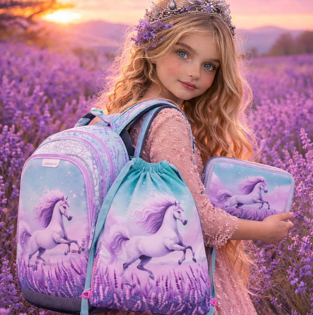 Školský set Bagmaster LUMI 26B koník batoh peračník a vrecko